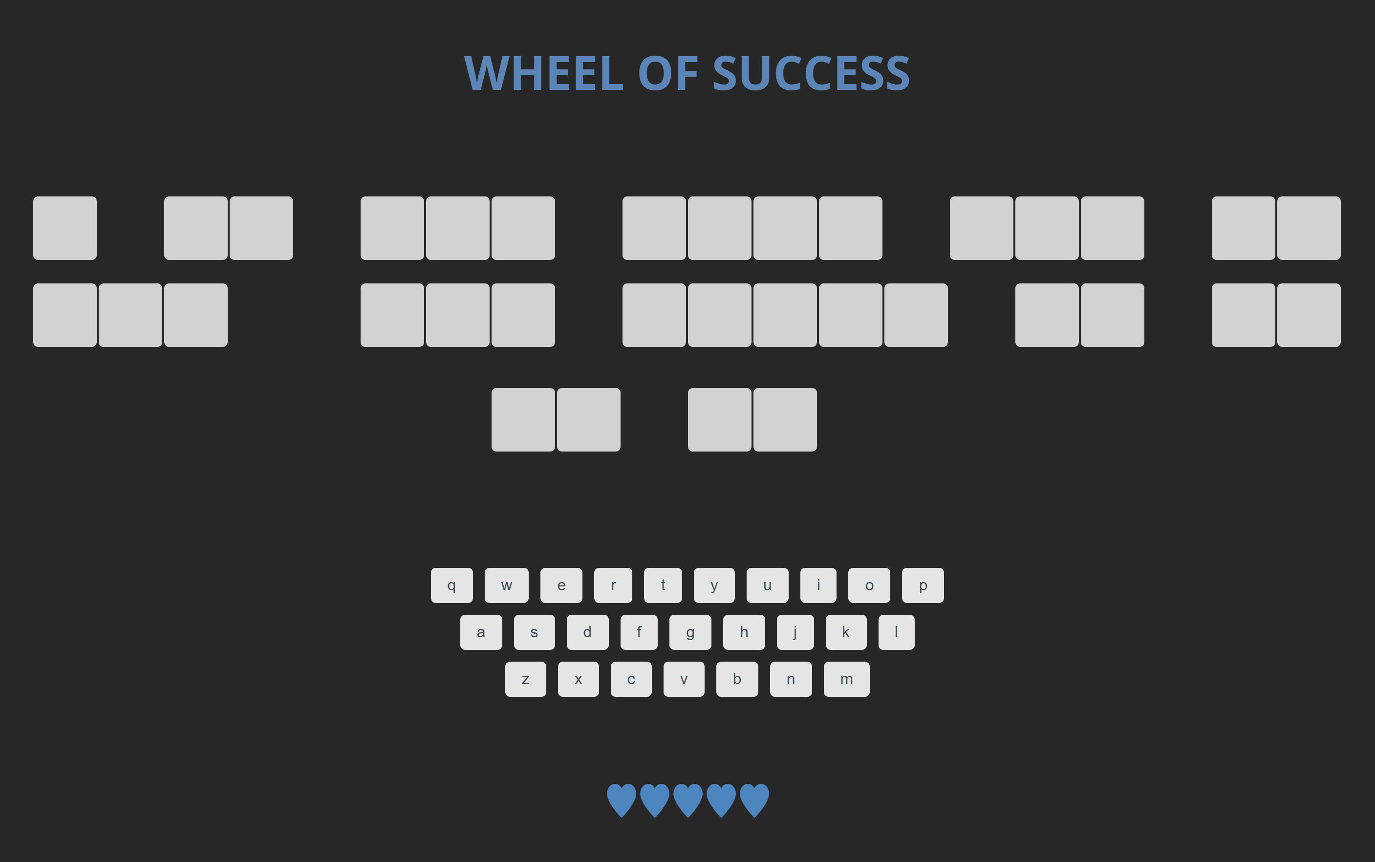 An interface of a Wheel of Fortune web app