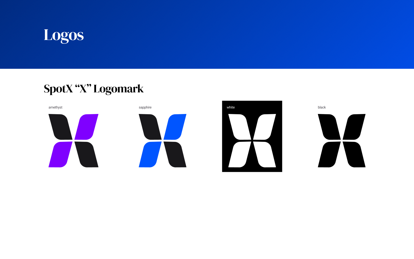 Variations on the 'X' Logomark